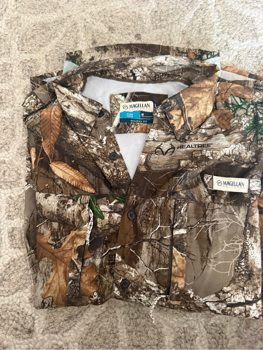 Magellan Outdoors Realtree Camo Button-Down Shirt - Brown/Green